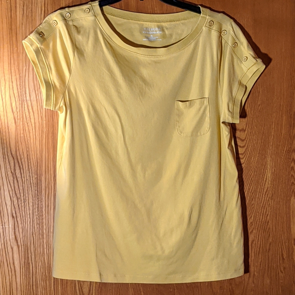 Talbots Stretch Weekend Tee in Butter